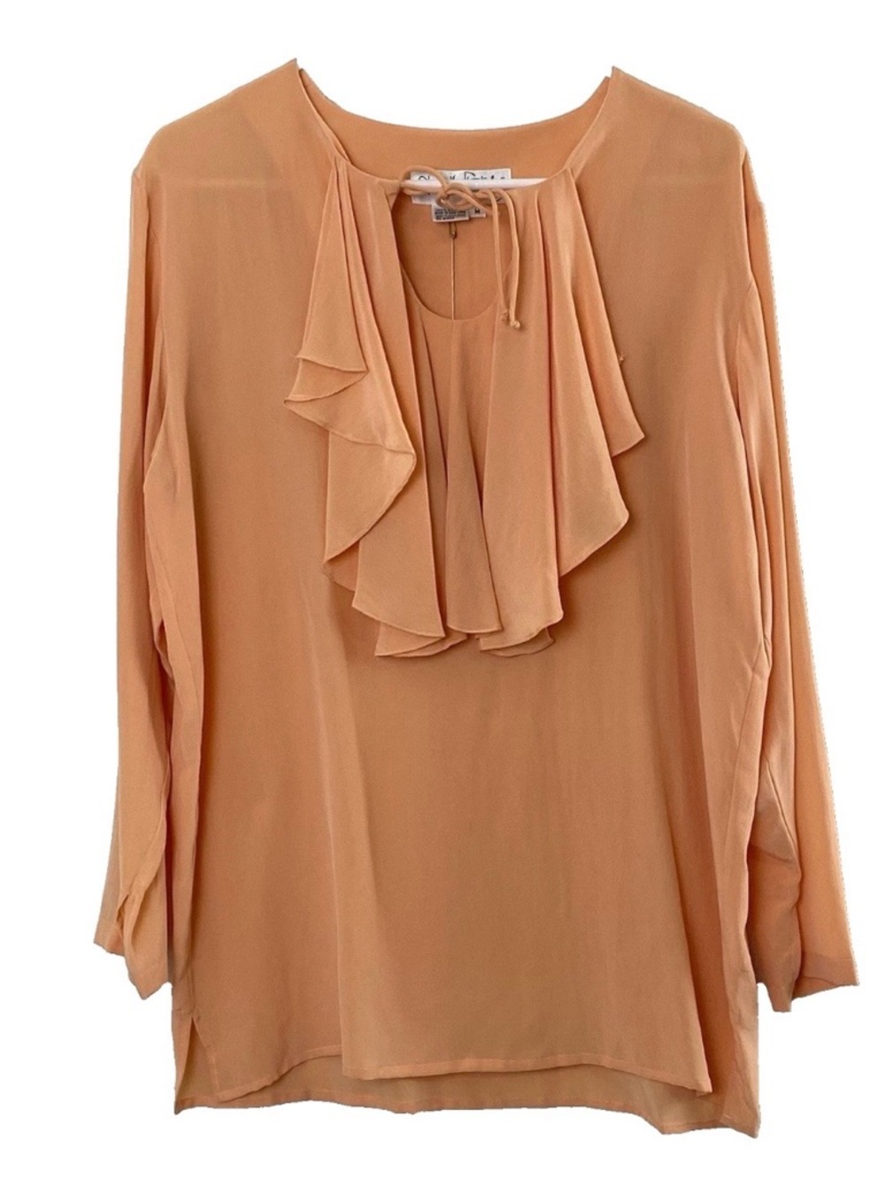 Vintage Diane Von Furstenberg Silk Ruffle Blouse - Medium NOS
